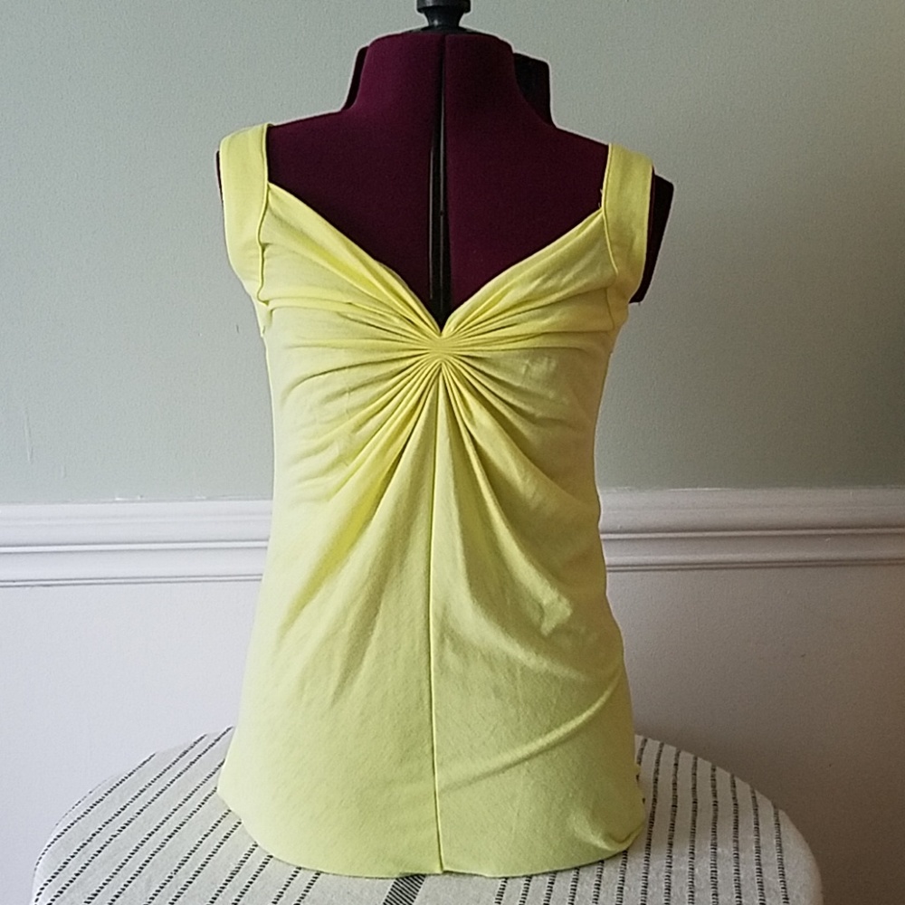 Candies Yellow gathered  bust tank top